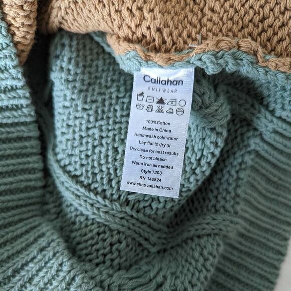 NWT Callahan Knitwear Colorblock Boatneck Knit Sweater Size Small - Picture 11 of 11